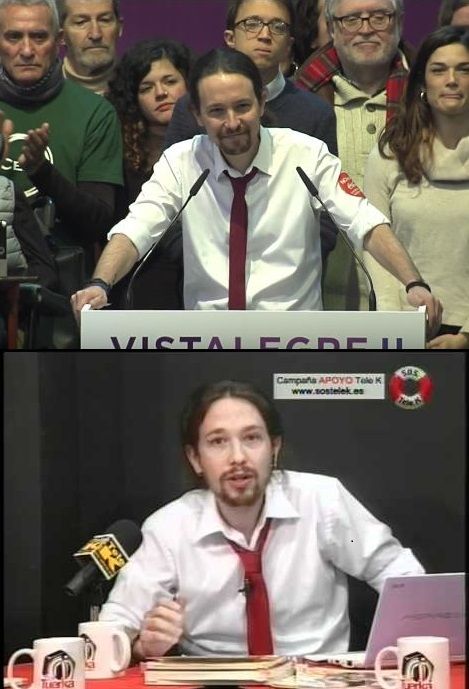 Pablo Iglesias en La Tuerka y en Vistalegre 2